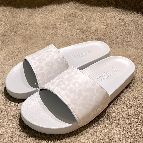 PINK Victoria's Secret Shoes - Victoria Secret Pink Animal Print Slides Women’s Size Large NWOB